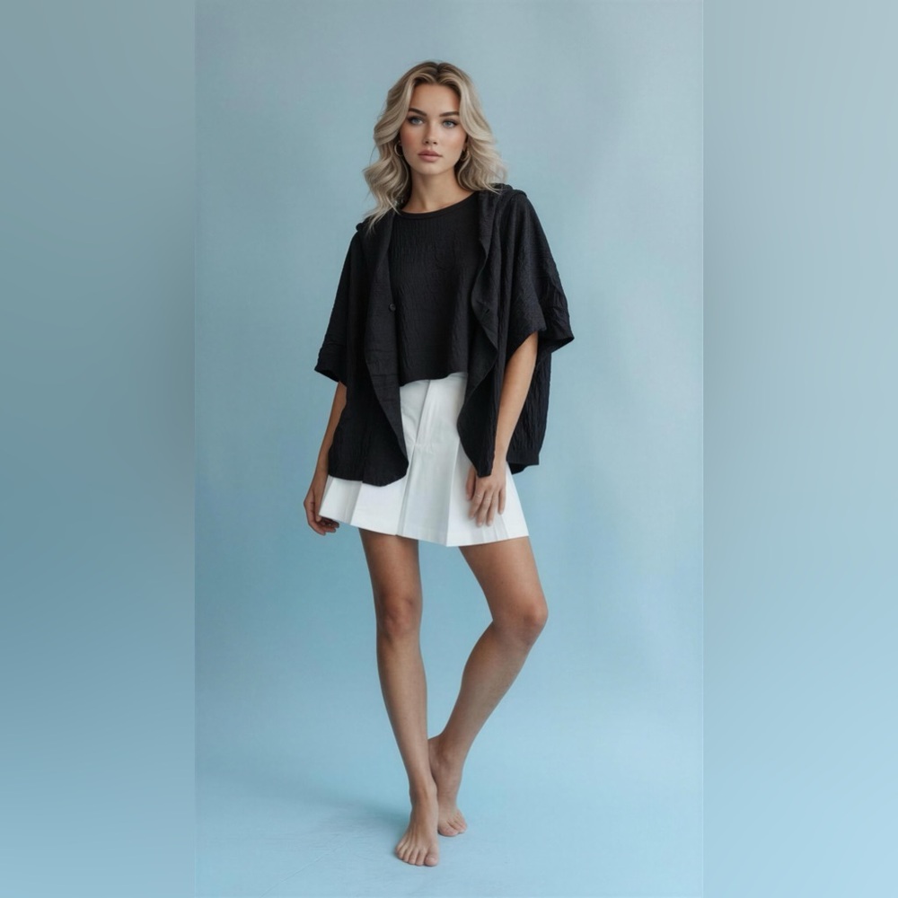 lululemon athletica Black Draped Open-Front Cardigan